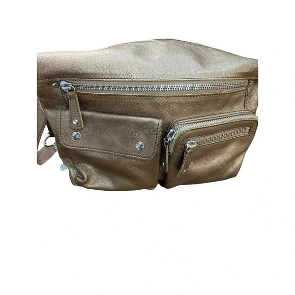 Fossil Women's Matt Bronze Leather Crossbody Bag - Picture 3 of 7